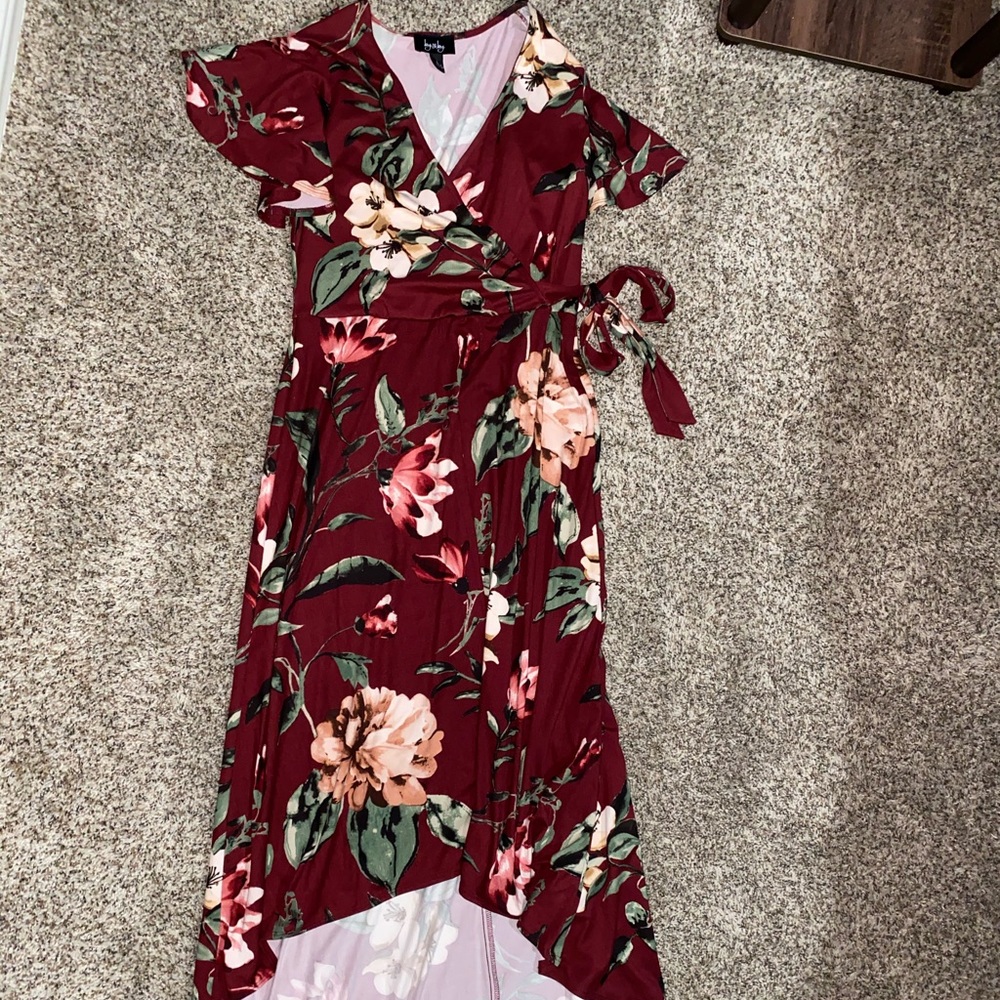 High low floral dress